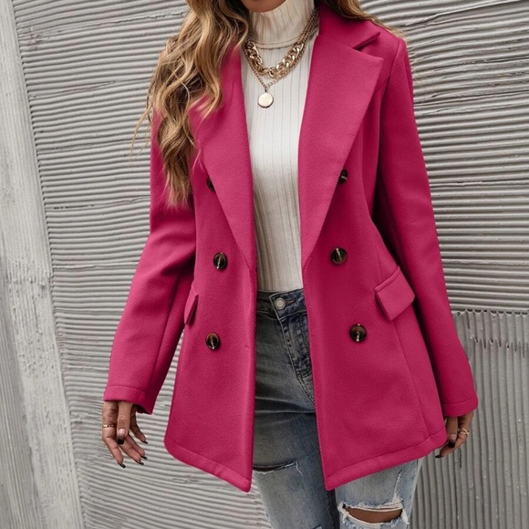 Classic Double Breasted Jacket Blazer - Picture 11 of 16